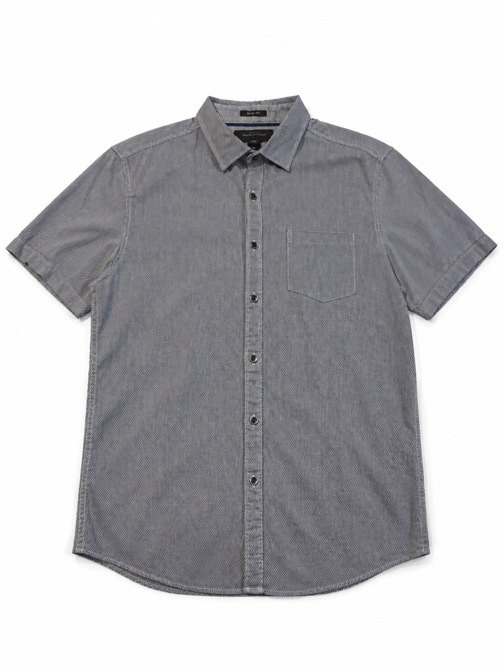 Marc Anthony Short-Sleeve Button-Up Shirt in Grey